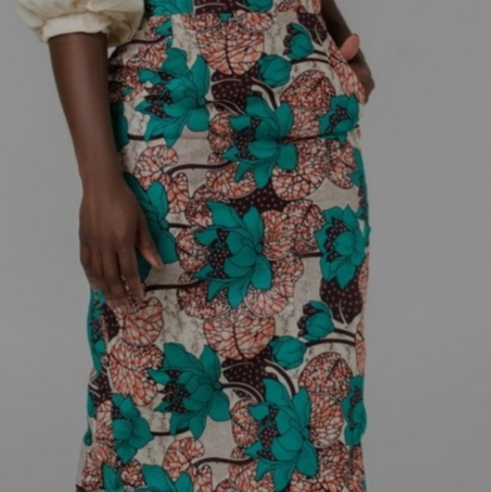 Grass‐Fields African Print Skirt